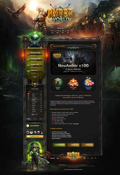 Amber World szablon witryny internetowej gry