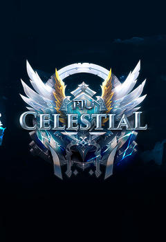 Celestial редагуємий ігровий логотип