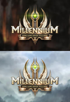 Миллениум редактируемый игровой логотип