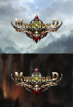 Mystic World редактируемый игровой логотип